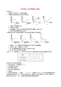 中考化学总复习化学图表题提高巩固练习