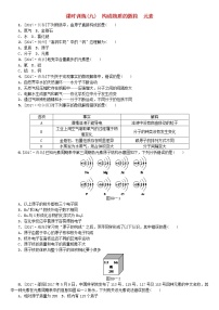 山西专版中考化学复习方案课时训练九构成物质的微粒元素