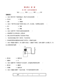 山东诗营市初中化学学业水平考试总复习第九单元溶液第1课时溶液与溶质质量分数练习