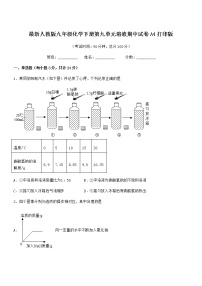 2021-2022年最新人教版九年级化学下册第九单元溶液期中试卷A4打印版