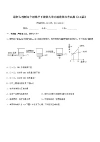 2021年度最新人教版九年级化学下册第九单元溶液期末考试卷【A4版】