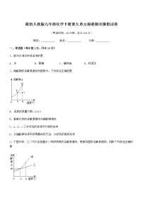 2021年最新人教版九年级化学下册第九单元溶液期末模拟试卷