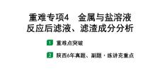 2022年陕西省中考化学一轮复习课件：重难专项4　金属与盐溶液反应后滤液、滤渣成分分析