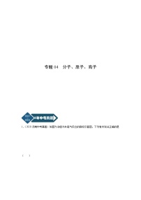 专题04 分子、原子、离子-5年（2017-2021）中考1年模拟化学分项汇编（河南专用）·