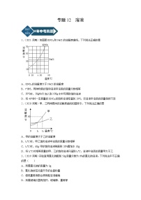 专题12 溶液-专题12 溶液-5年（2017-2021）中考1年模拟化学分项汇编（河南专用）·