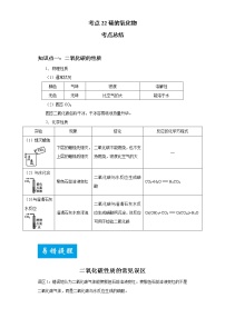 考点22碳的氧化物(解析版)-2022年化学中考一轮过关讲练（人教版）学案