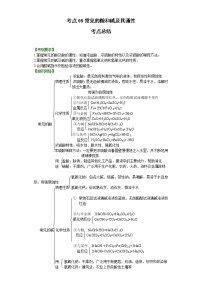 考点08常见的酸和碱及其通性(解析版)-2022年化学中考一轮过关讲练(沪教版)学案