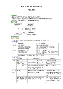 考点13物质的化合价和化学式(解析版)-2022年化学中考一轮过关讲练(沪教版)学案