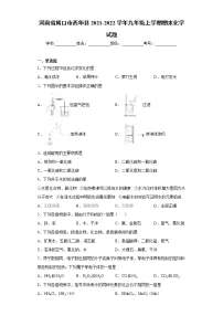 河南省周口市西华县2021-2022学年九年级上学期期末化学试题（word版 含答案）