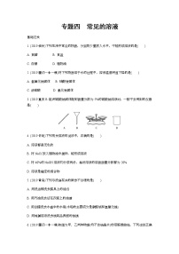 2022版中考化学大一轮培优训练及课件专题四 常见的溶液