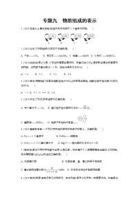 2022版中考化学大一轮培优训练及课件专题九 物质组成的表示