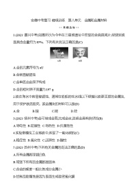 备战2022 人教版化学中考复习  梯级训练  第八单元　金属和金属材料（安徽版）