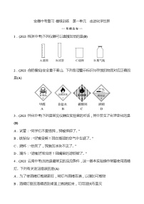 备战2022 人教版化学中考复习  梯级训练  第一单元　走进化学世界（安徽版）