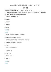 2020年重庆市沙坪坝区重庆一中中考一模(一诊)化学试题