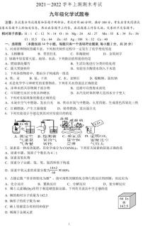 河南省郑州外国语中学2021-2022学年上学期九年级期末考试化学试卷（含答案）