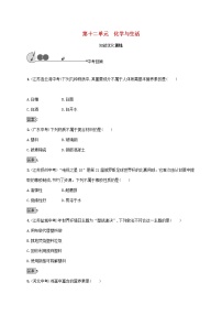 中考化学一轮复习基础知识过关12化学与生活知能优化训练 (含答案)