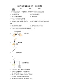 2022年江西省新余市中考一模化学试题(word版含答案)