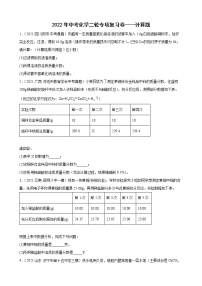 2022年中考化学二轮专项复习卷——计算题