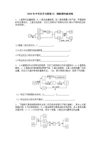 2022年中考化学专题复习：推断题突破训练