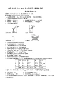 2022年新疆乌鲁木齐市第八中学中考一模化学试题(word版含答案)