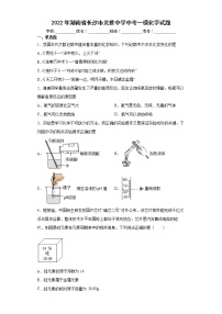 2022年湖南省长沙市北雅中学中考一模化学试题(word版含答案)