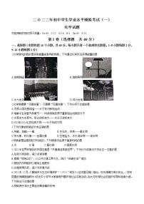 2022年山东省聊城市中考模拟化学试题（一）(word版无答案)