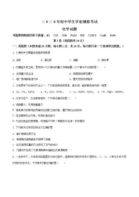 精品解析：2020年山东省泰安市东平县中考二模化学试题（解析版+原卷板）