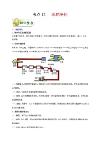 【专项练习】2021年中考化学分类汇编 考点12 水的净化