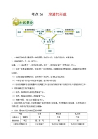 【专项练习】2021年中考化学分类汇编 考点26 溶液的形成