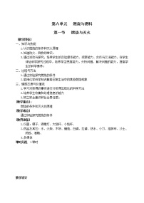 化学九年级上册第一节 燃烧与灭火教案
