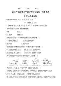 2022年四川省成都市高中阶段教育学校统一招生考试化学综合模拟试卷(word版含答案)