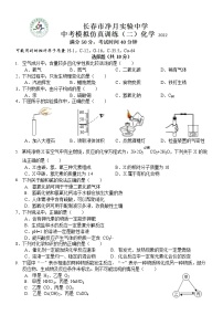 2022年吉林省长春市净月实验中学中考模拟仿真训练化学试题（二）