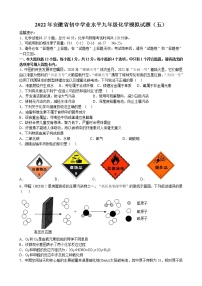 2022年安徽省初中学业水平九年级化学模拟试题（五）(word版含答案)