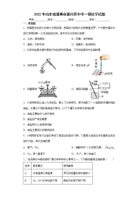 2022年山东省淄博市淄川区中考一模化学试题(word版含答案)