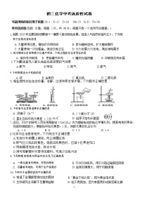 2022年江苏省苏州市苏州工业园区景城学校九年级中考适应性考试化学试卷(word版无答案)