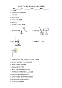 2022年广东省广州市中考一模化学试题(word版含答案)