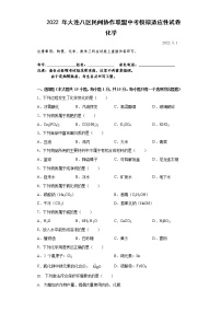 2022年辽宁省大连市八区民间协作联盟中考模拟适应性试卷化学