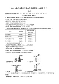 2022年陕西省西安市莲湖区初中学业水平全真冲刺化学试题（一）(word版无答案)