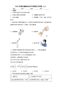 2022年湖北省随州市中考模拟化学试题（三）(word版含答案)