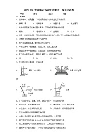 2022年山东省临沂市河东区中考一模化学试题(word版含答案)