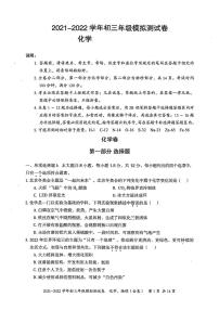 2022年广东省深圳市坪山区九年级4月模拟（二模）化学卷及答案（图片版）