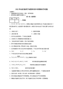 2022年山东省济宁市嘉祥县中考模拟化学试题