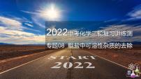 专题08 粗盐中可溶性杂质的去除（专项训练）-2022年中考化学二轮复习讲练测·