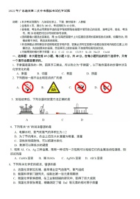 2022年广东惠州第二次中考模拟考试化学试题