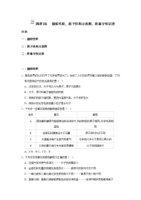 2022年中考化学应知应会题型专练03 微粒性质、原子结构示意图、质量守恒定律（含答案）