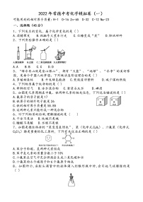 2022年湖南省常德市中考化学模拟卷（一）(word版无答案)