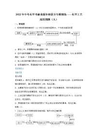 专题09 化学工艺流程图题（九）-2022年中考化学考前查漏补缺提分专题精练（全国通用）