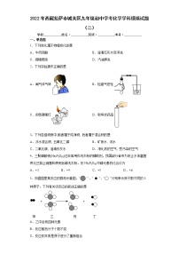 2022年西藏拉萨市城关区九年级初中学考化学学科模拟试题（二）(word版含答案)