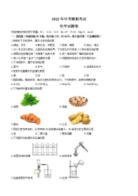 2022年湖南省湘潭市湘潭县初中学业水平模拟考试化学试题(word版含答案)