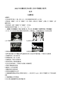 2022年安徽省芜湖市无为市第三次中考模拟大联考化学试题(word版无答案)